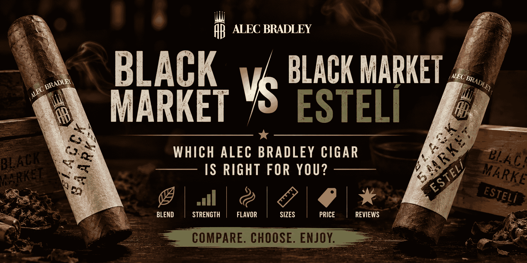 Alec Bradley Black Market vs Esteli: Key Differences
