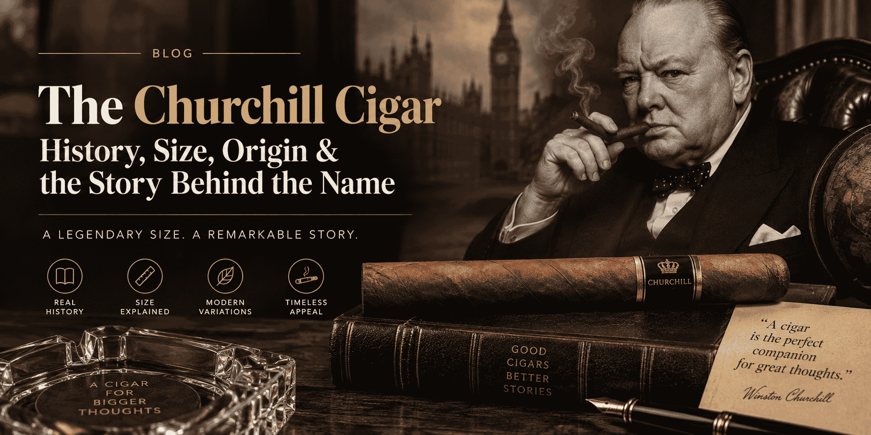 The Churchill Cigar: History, Size, Origin & the Story Behind the Name
