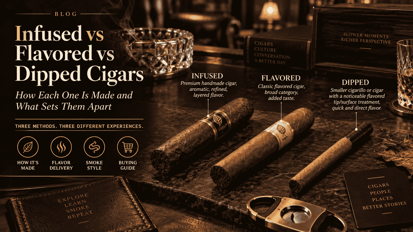 Infused vs Flavored vs Dipped Cigars: How Each One Is Made and What Sets Them Apart